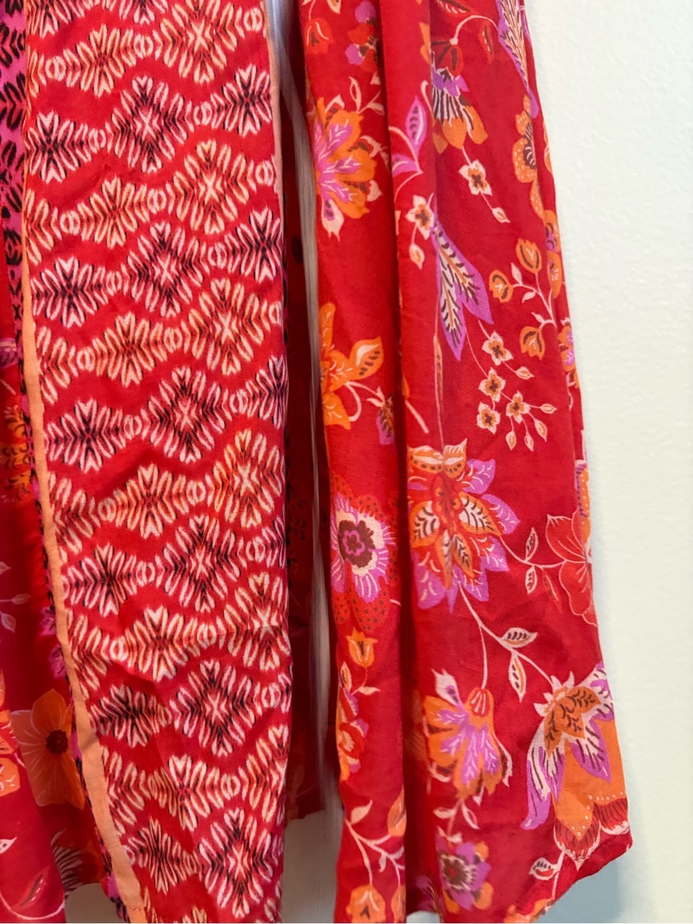 Liverpool Los Angeles Spaghetti Strap Woven Maxi Dress Red Orange Floral Sz M - Picture 5 of 12